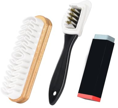 LUDHEP Spazzole per Scarpe Scamosciate, Set di 3, gomma per camoscio, Detergente per la Pulizia Delle Scarpe in Pelle Scamosciata e Nabuk