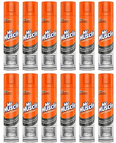 12 x Mr Muscle Oven Cleaner 300ml spray Grill BBQ Grease grime