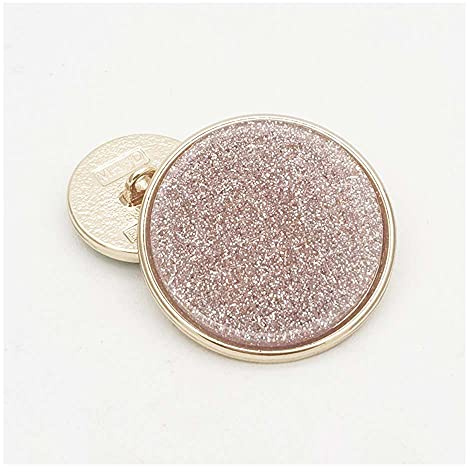 5 PCS Botones Redondos de Metal con Tacón, Muchos Tamaños, Botones Especiales y Brillantes para Ropa, Bolsos, Decoración, Costura y Manualidades