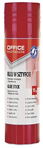 OFFICE PRODUCTS Original Klebestift 15 g Weiss/Kinderfreundlicher Kleber für Kunst und Bastelarbeiten/PVA/ohne Lösungsmittel Wasserlöslich/für Schule Bürobedarf
