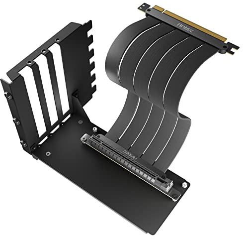Antec Vertikalt GPU-fäste, PCI-E 4,0 x 16 höghastighets flexibel förlängningskort förlängningsport 180 graders adapter (200 mm)