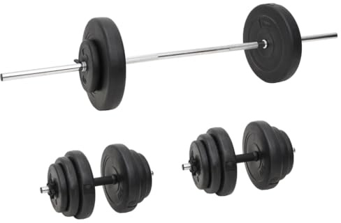 vidaXL Set Bilanciere e Manubri con Dischi 60 kg
