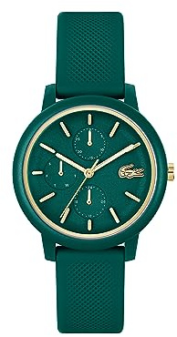 Lacoste L.12.12 Women's Quartz Multifunction Green's TR90 Case With Green's Silicone Strap (Model: 2001329)