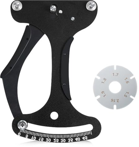 mizikuu Speichenspannungsmesser, Fahrradspeichen Tension Meter Kalibrierwerkzeug mit Spezifikation Bremssättel Fahrrad Speichenspanner Einstellwerkzeug genau für Vielzahl von Speichen, Schwarz