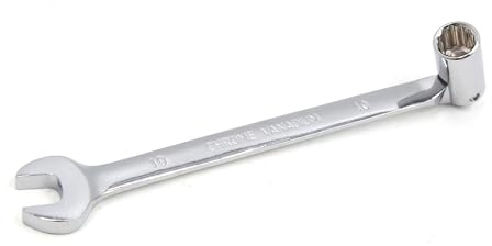 Motoforti Universal Swivel Head Combination Socket Spanner Wrench, 10mm, Chrome Vanadium, Silver Tone, 1 Pc