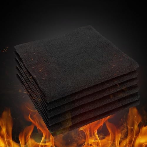 Brandsäkert underlag 100 x 100 cm – svettfilt, värmeskyddsmatta, värmebeständig upp till 982 °C – brandsäker matta, brandskydd, svetsskyddstäcke – brandskyddsmatta, eldmatta (tjocklek 3,5 mm x 1)