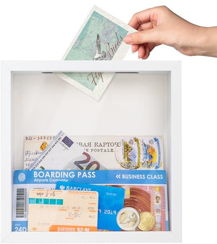 WISYOK Cornice per foto 3D da riempire, 22 x 22 cm, cornice per oggetti 3D profonda 3 cm, cornice profonda per parete e scrivania, scatola ombreggiante per foto, oggetti, bouquet di nozze, opere