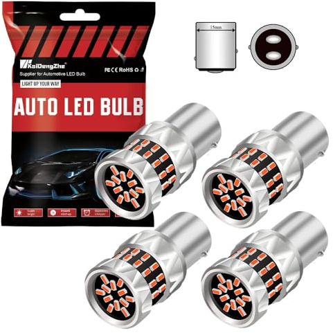 KaiDengZhe P21/5W 1157 LED, 3014 42-EX Chips 400% Más Brillante Tamaño 1:1 BAY15D Luz de Freno LED 2057 2357 7528 LED para Luce de Marcha Atrás Luce Traseras luz de Señal de Giro-4 PCS Rojo