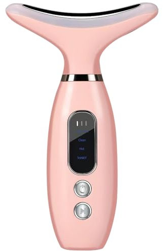 Smart Multicolor Anti-Falten Schönheit Gerät, 4 Modi Hals Gesichtsstraffung Gerät, Gesichtsmassagegerät Gegen Falten, 45°C Gua Sha Elektrisch Gesichtsmassagegerät,