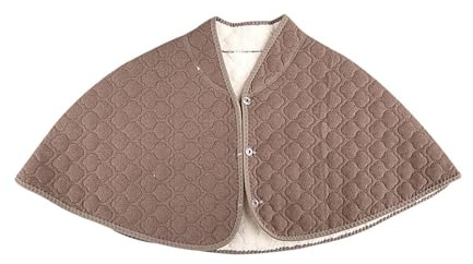 F Fityle Mantella calda con spalle scoperte per donne anziane per l'inverno, scialle corto in pile, Cammello