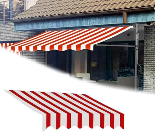 Tissu de rechange pour auvent, protection solaire, auvent, housse de store pour terrasse, arrière-cour, balcon, véranda, beige, 185 cm