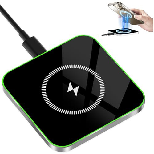 slitinto Wireless Charger, 15W Max Wireless Charging Pad for iPhone 16/15/14/13/12/11 Max/XS/8, Fast Charging Station Compatible with Samsung Galaxy S25/S24/S23/S22/S20, AirPods Pro(No AC Adapter)