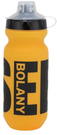 BULLSPANN Borraccia Ciclismo 610ml Con Copertura Antipolvere Anti-Perdite, per bicicletta sportivo, per Palestra, Fitness, Bici, Yoga, Campeggio, Giallo