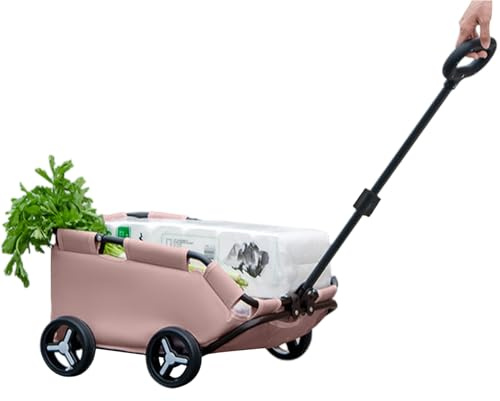 Acunny Cochecito para Perro,Cochecito para Perros Pequeños | para mascotas con ruedas y jaula para perros,Carrito plegable de 4 ruedas, cochecito ligero para perros, cachorros