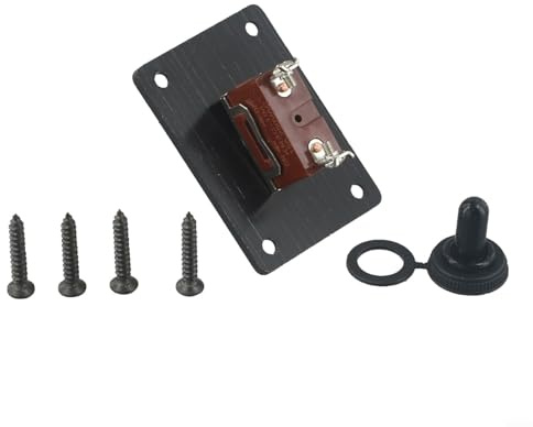 Interruptor de palanca marino resistente de 12 V 2 pines SPST 2X panel de palanca impermeable con placa de montaje para coches, motocicletas, camiones y caravanas