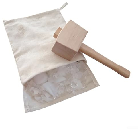 Axorafow Martello in legno artigianale per la lavorazione del legno e strumenti fai da te in pelle per martello da falegname con corpo in legno di faggio resistente (2 pezzi)