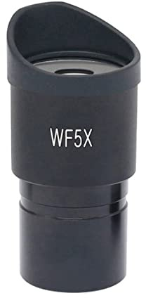 Microscope Accessories Kit Wide Field WF5X Eyepiece for Stereo Microscope with Rubber Eye Cups Mounting Size 30mm or 30.5mm Field of View 20mm Optical Lens Microscope Slides(Diameter 30.5mm)