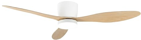 Orbegozo CP 178132 takfläkt | 132 cm | DC-motor | 30 W | 6 hastigheter | dimbar CCT LED (LED-ljus 27 W) | Ultra tyst | vinter/sommarfunktion | trippel dammskydd