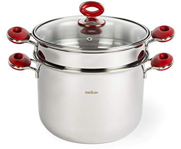 Excelsa Color Up Pentola Cuocipasta, Acciaio Inossidabile, Cpacità: 6 litri