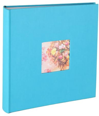 KM FOTO Bella Vista Fotoalbum 30x30 cm 100 weiße Seiten Seiten Jumbo Buchalbum Fotobuch: Farbe: Türkis