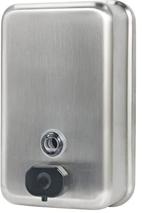 Stardrix Heavy Duty Stainless Steel Wall Mount Soap Dispenser, 1100ml/37oz, with Corrosion Proof Lining and Anti-Leak Pump for Commercial & Home Bathroom Kitchen(Vertical)