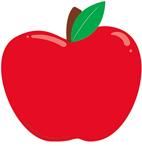 Eureka Apple Paper Cut-Out Classroom Decorations for Teachers, 36 Pieces