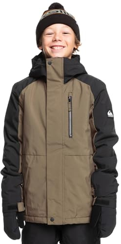 Quiksilver - Mission Block Youth Jk Snow Jacket para Niño - Canteen - 8 Años