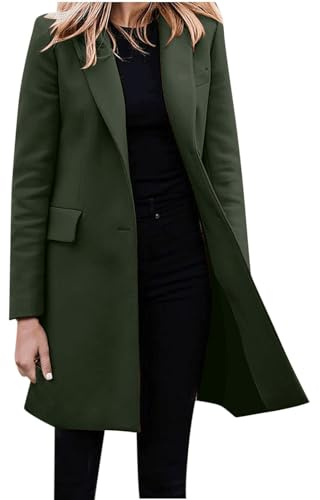 Blazer Long Pour Femmes Grandes Tailles - Blazer Élégant Long Mariage Chic Sportif Oversize Blazer Veste Long Oversized Moderne Longblazer Taillé Sweatblazer Décontracté Sweat Blazer Traditionnel