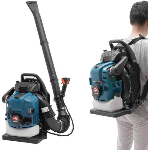 VonVVer Soplador de hojas de gasolina para la espalda, 4 tiempos, 75 cc, portátil, soplador de hojas, gasolina, soplador de espalda, adecuado para el cuidado del jardín, cuidado del césped y limpieza