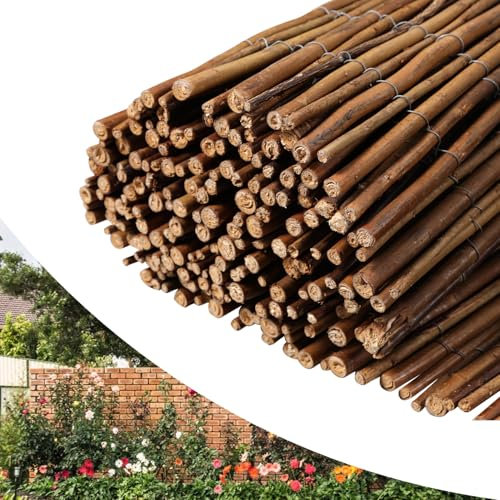 ISOISL Weidenmatte 150x300 cm, Balkon sichtschutz,Sichtschutz aus Weidengeflecht,Weidenzäune für Gärten,Balkone und Terrassen,Zaun Garten aus Holz,Natürlicher Sichtschutzzaun