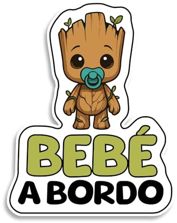 Pegatina Bebe a Bordo Coche, Pegatinas Coche, Bebé Superhéroe, Pegatinas de Bebe a Bordo, Pegatina Resistente a UV e Impermeable