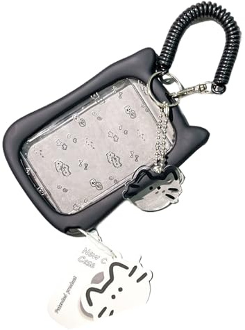 Jolie housse de protection pour cartes de crédit, porte-cartes, porte-cartes, porte-clés, pendentif oreilles de chat, porte-cartes, porte-cartes, pendentif pour cartes de bus, pendentif de crédit