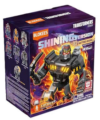 BLOKEES - Transformers - Shining Version 03: Shattered Universe - Boîte Surprise Mini Figurine Transformers 12cm Articulée à Assembler - Model Kit - Licence Officielle - Jouet Enfant 10 Ans+