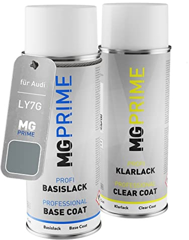MG PRIME Billack sprayburk för Audi LY7G / Y7G / Q4 Quarzgrau Metallic +1K