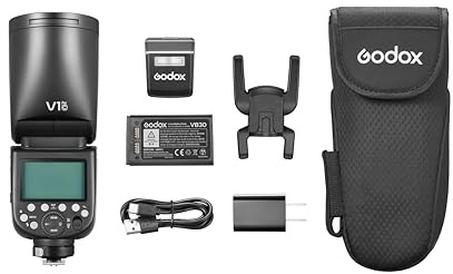 Godox V1 V1Pro C Flash pour Flash Canon TTL, flashs Pleine Puissance 1/8000 HSS 500, Temps de Recyclage de 1,3 s, sans Fil 2,4 G avec Flash Externe SU-1 (Godox V1-C mis à Niveau, V1Pro-C)