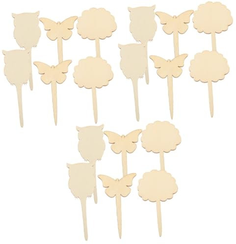 Toddmomy Lot De 3 Étiquettes Pour Plantes De Jardinage Piquets En Bois Noms De Plantes Faciles À Insérer Dans Le Sol 30 Pièces X 3