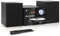 Kompaktanlage mit CD-DVD-Player, DVD-802 Retro HiFi Musikanlage Heimlautsprecher 30W mit Bluetooth/CD-DVD-Player/FM-Radio/Aux-Eingang/USB-Eingang/MIC-Eingang/RCA-Ausgang, 3-Teiliges Soundsystem