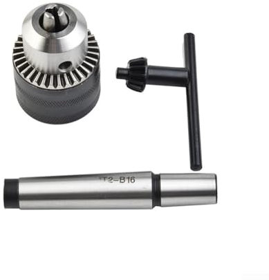 Besttoolifes Mini herramienta de portabrocas de torno de metal MT2 con eje cónico, accesorio de contrapunto de 5/64 a 1/2 pulgadas de capacidad, mini herramienta de portabrocas de torno de metal