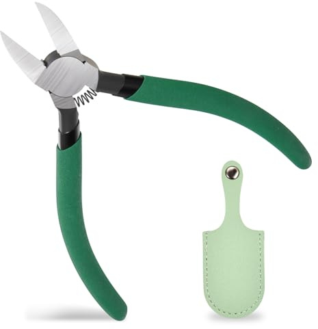 INJOYTEC Drahtseitenschneider Clippers 45 abgewinkelte Bündigschneider Seitenschneider Seitenschneider für bündig geschnittene Kunststoffe Kunstblumen Kabelbinderschneider für Kabelbinder