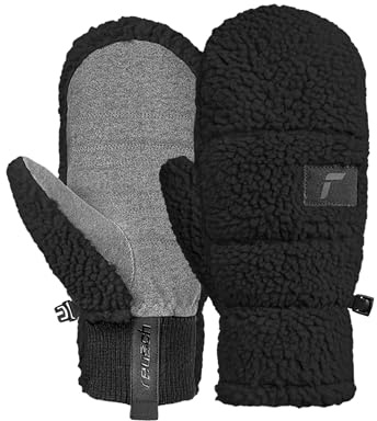 Reusch Bob Mitten Guanti unisex – Guanti Teddy per uomo e donna con SoftPlush, pile Teddy, isolamento TecFill, Pull Loop, caldi e soffici per tutti i giorni e le passeggiate invernali