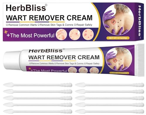 HerbBliss Wart Remover Cream, Wart Removal Cream for Verruca, Plantar Warts, Common Warts, Flat Warts (20g)
