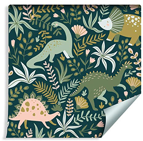 Muralo Tapet för barn – dinosaurie fleece färgglad barn dino – 228510195