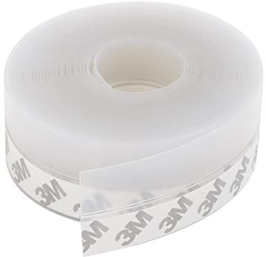 SIOPPKIK Dichtungsstreifen, 8M×25 MM Transparent Selbstklebend Silikon Dichtungsband, Türdichtung,Türluftstopper Türbodendichtung, Silikon Fensterdichtung, für Tür, Fenster