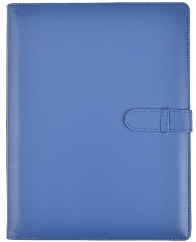 Arpan Certificate Folder A4 Display Book – Pack of 1 Professional Portfolio Holders with 36 Copysafe Pockets Each, Record of Achievement A4 Folder for Paperwork & Presentations – Soft-Touch Blue