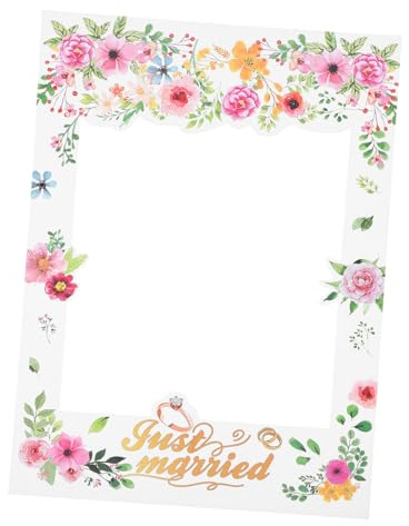 Holibanna Cornice Fotografia Grande in Carta Con Stampa Floreale Cornice Per Foto Matrimonio E Selfie Accessori Per Festa E Decorazioni Photobooth Nozze