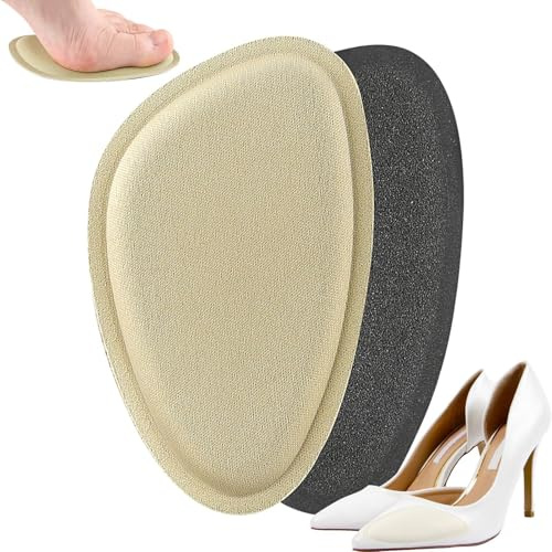 Cojín de bola de pie, almohadillas antideslizantes para zapatos de tacón alto, inserciones transpirables en el antepié para apoyo para mujeres, botas de senderismo, sandalias y cuñas