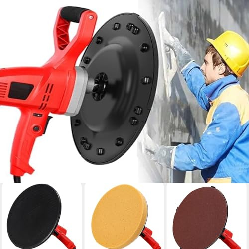 Frattazzo Elettrico Per Cemento, Levigatrice Per Pareti Da 1280 W, Frattazzo Manuale Per Cemento E Malta, 6 Velocità Regolabili 40-300 Giri/Min, Per Pareti, Soffitti E Pavimenti In Edilizia