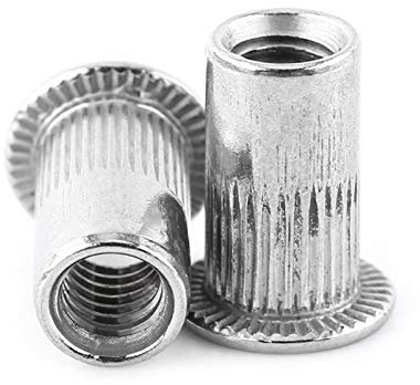 20 Piezas Tuercas de Remache Ciego m3 m4 m5 m6 m8 Tuerca de Remache Ciego Roscado de Cabeza Plana Tornillos de Máquina de Acero Inoxidable 304, Accesorio de Herramienta de Reparación de Sujetadore(M3)