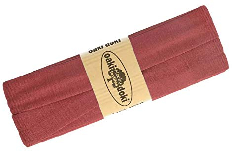 Schrägband Jersey 3m Breite 20mm Oaki Doki Tricot de Luxe Einfassband elastisch über 80 Farben, Farbe:antik rose