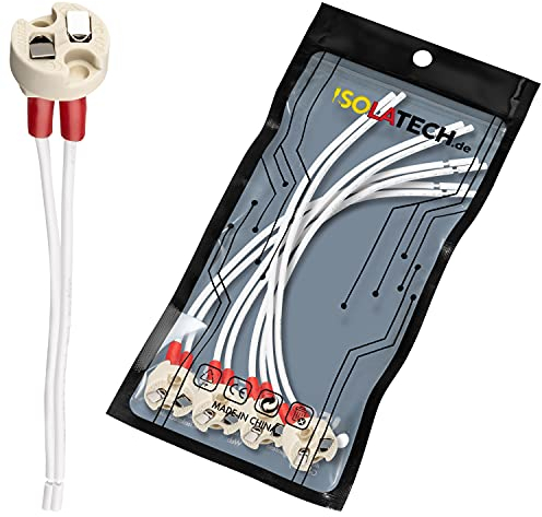 ISOLATECH 4pcs zócalo universal de cerámica para MR16 MR11 GU5.3 G4 base LED de ahorro de energía lámparas (max.250V/2A) bombillas empotrada en el techo cocina cuarto de baño resistente al calor